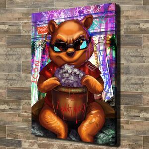 Winnie The Poo No Honey I Want Money Canvas Culture Decor 24x36. Ship Included